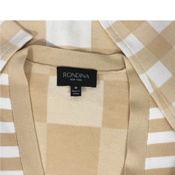 Rondina New York Beige and White Cardigan - Picture 3 of 5